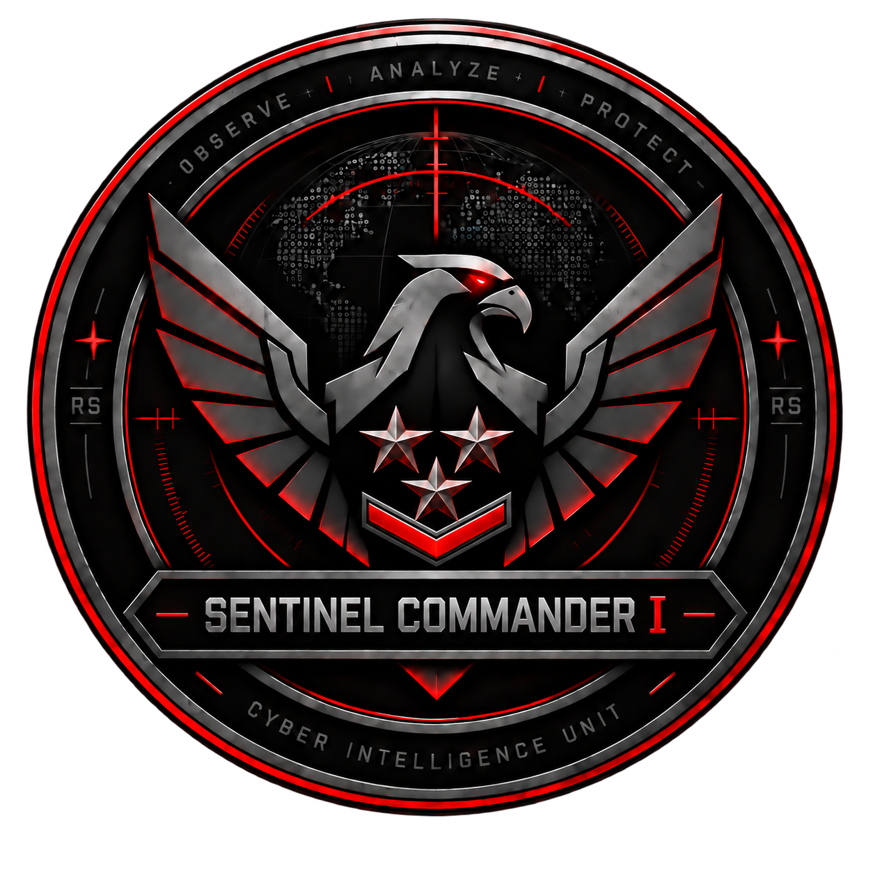 Badge RedSentinels du grade Commander I